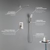 Kibi Cube Pressure Balanced 2-Function Shower System with Rough-In Valve, Brushed Nickle KSF405BN